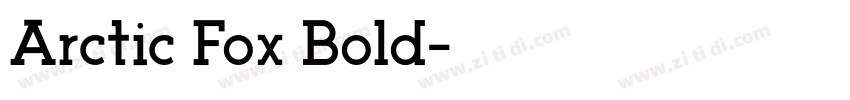Arctic Fox Bold字体转换